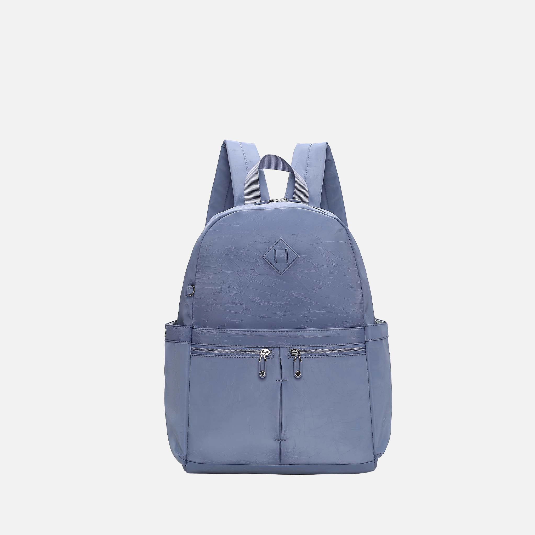 Mia K Collection Tatum Backpack - Textured Nylon Travel with Laptop Compartment