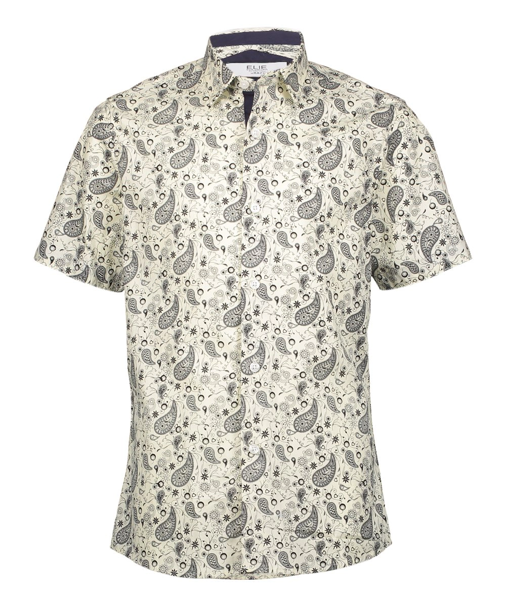 Elie Balleh Boys Slim Fit Paisley Shirt