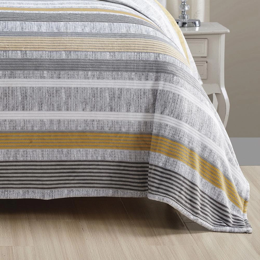 Plazatex Brea Printed Luxurious Ultra Soft Lightweight Bed Blanket 102" x 90" Multicolor