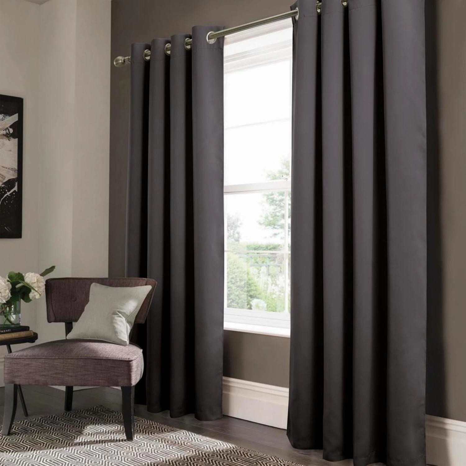 Olivia Gray Anchorage Blackout Grommet Single Curtan Panel - 54" x 90
