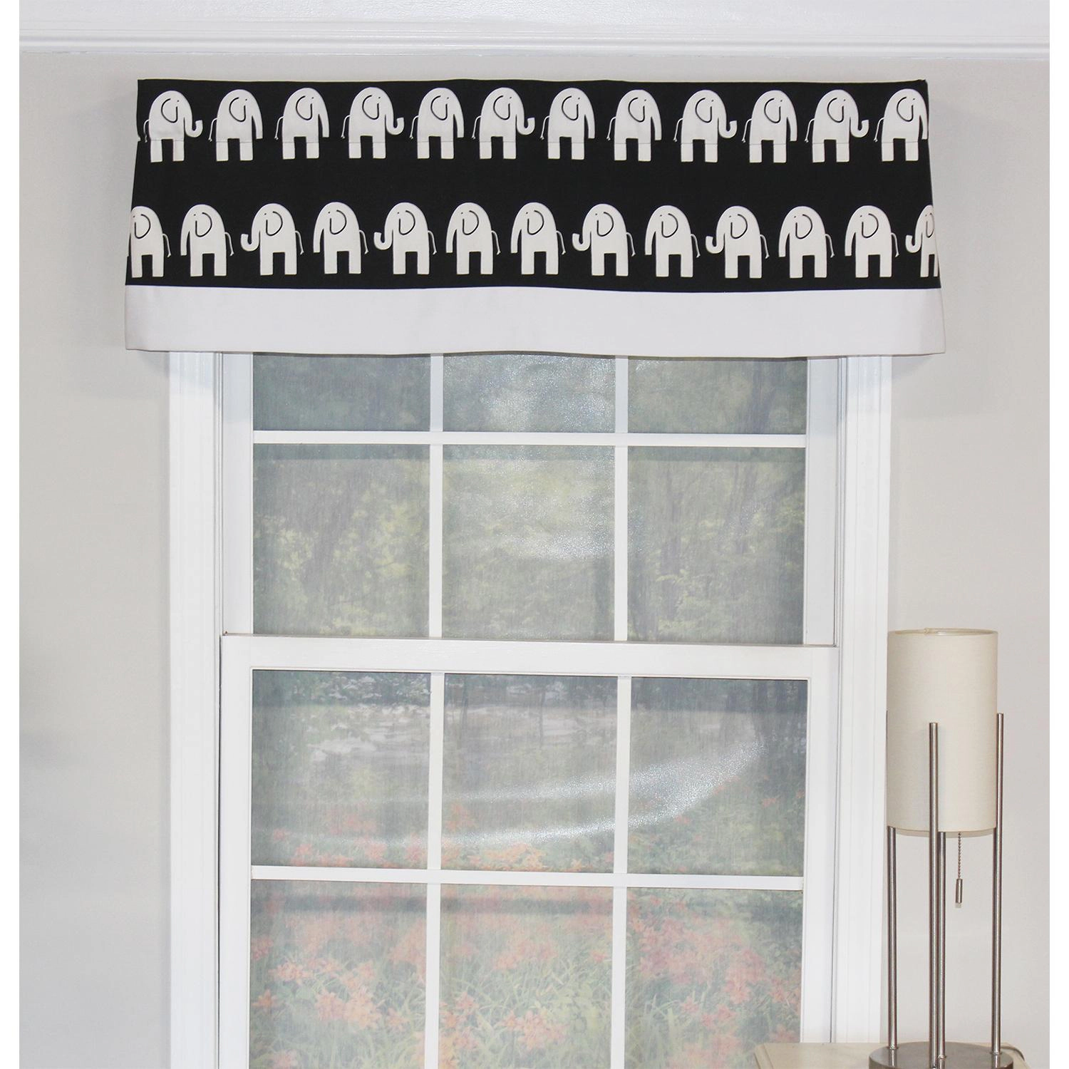 RLF Home Ele Banded 100% Cotton with Fully Lined 3" Rod Pocket Valnance for Windows 50" x 15