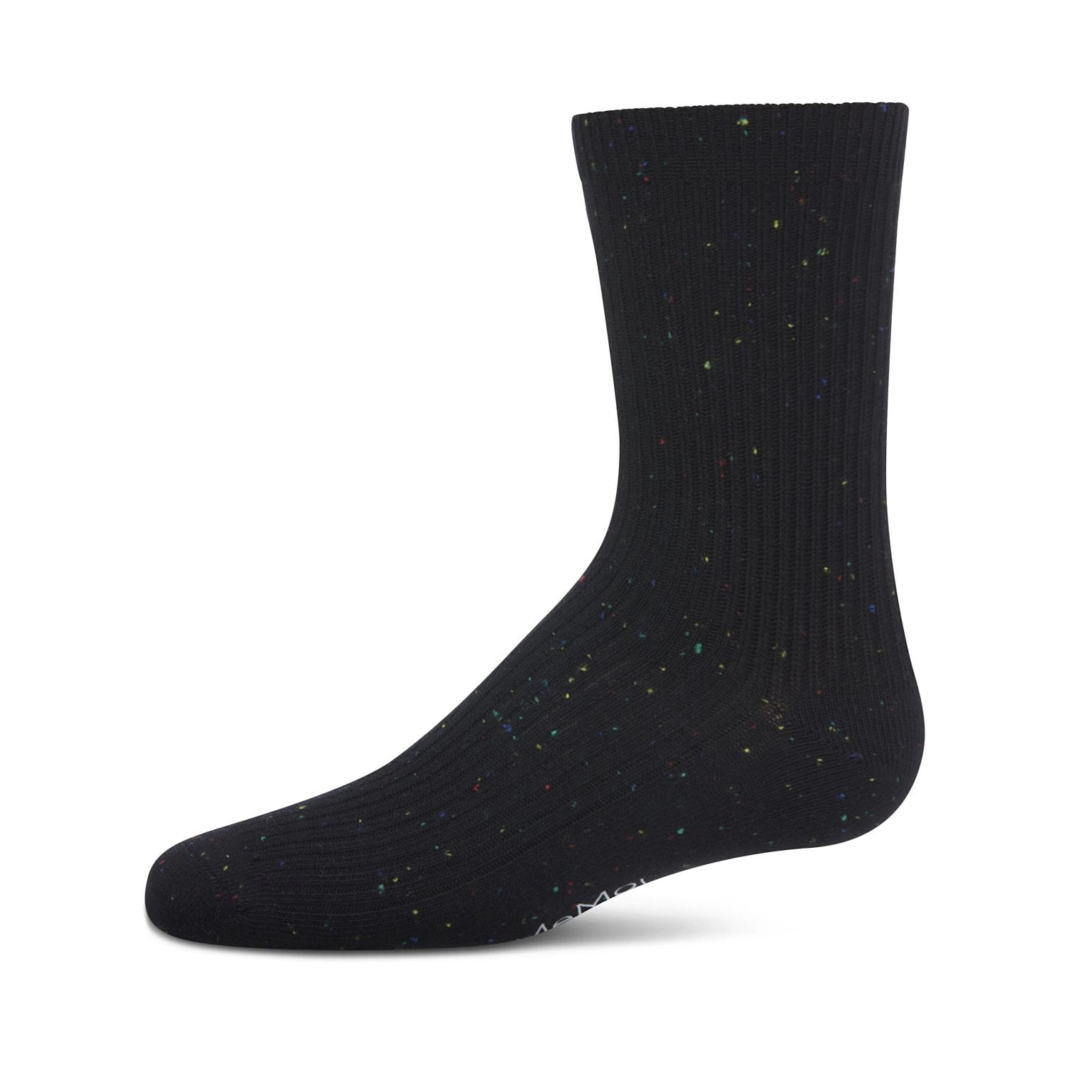 MeMoi Kids Girl Thin Ribbed Cotton Blend Speckled Crew Sock