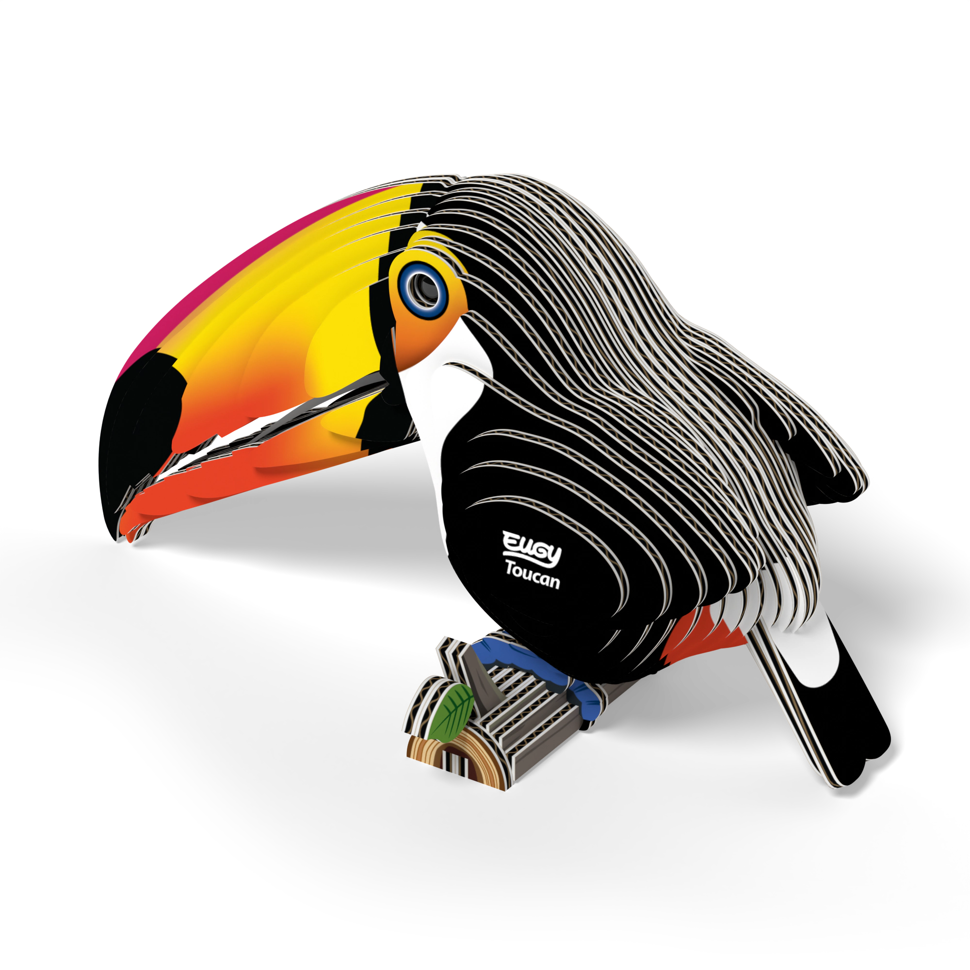 EUGY Toucan 3D Puzzle - contains 37 puzzle pieces