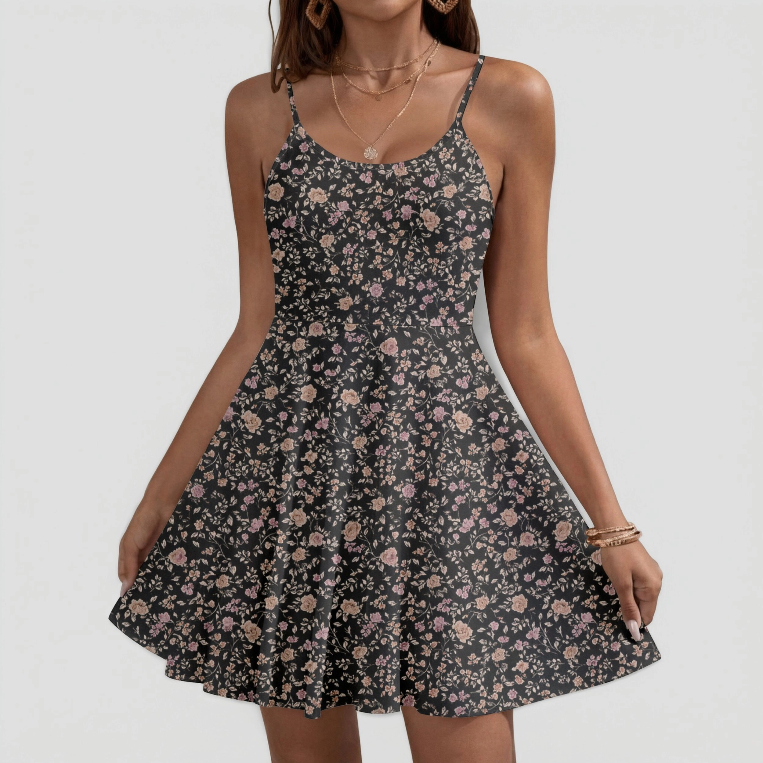 Zeagoo Women's Scoop Neck Sleeveless Skater Dress