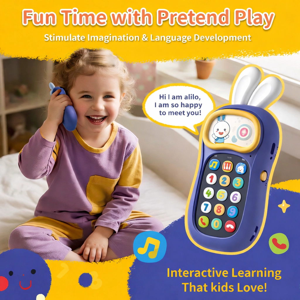 Alilo My First Mobile Phone Interactive Musical Pretend Play Toy for Toddlers