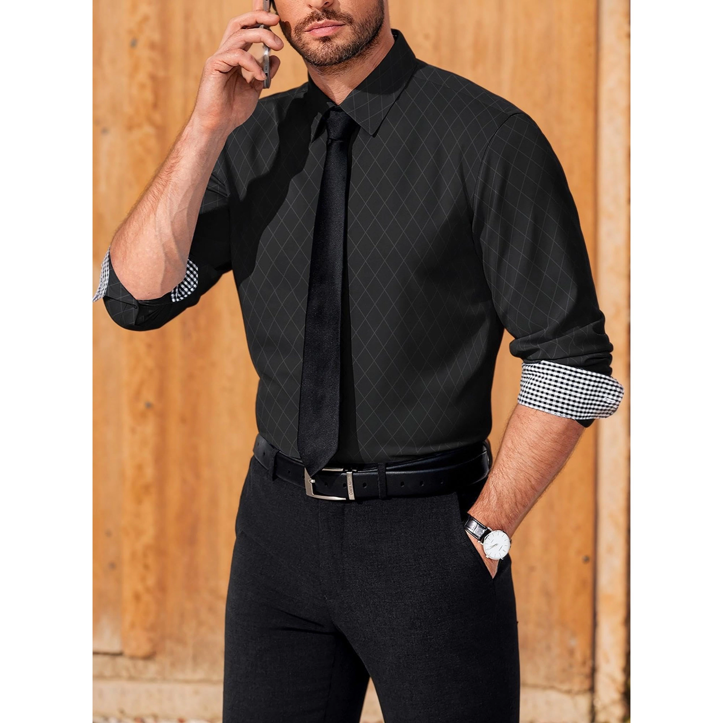 COOFANDY Men's Slim Fit Long Sleeve Dress Shirt