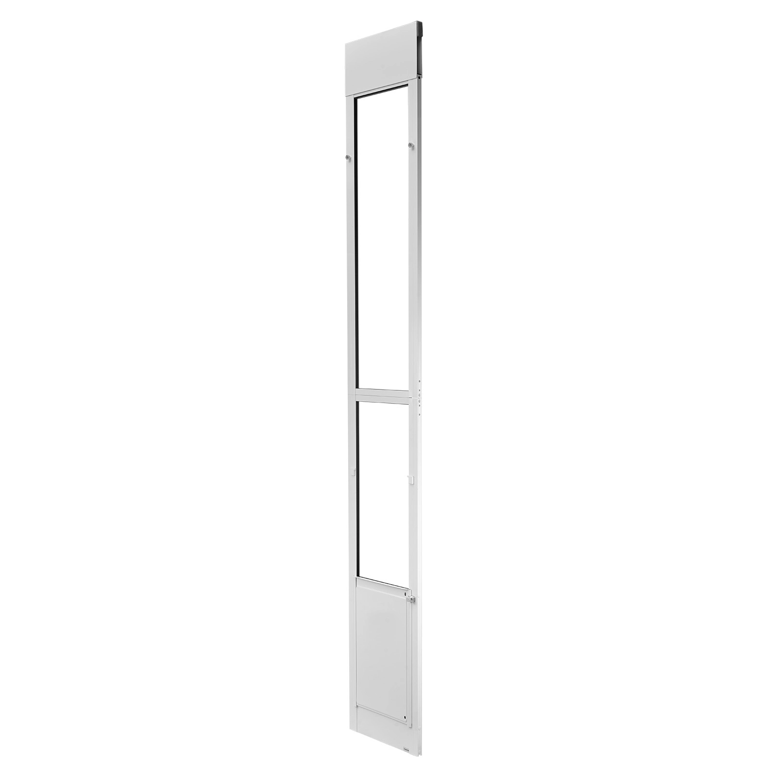 HONGGE Sliding Glass Door Dog Door for Medium Dogs, 91-96 Inch Height, 10 1/4 x 16 1/4 Inch Flap, White