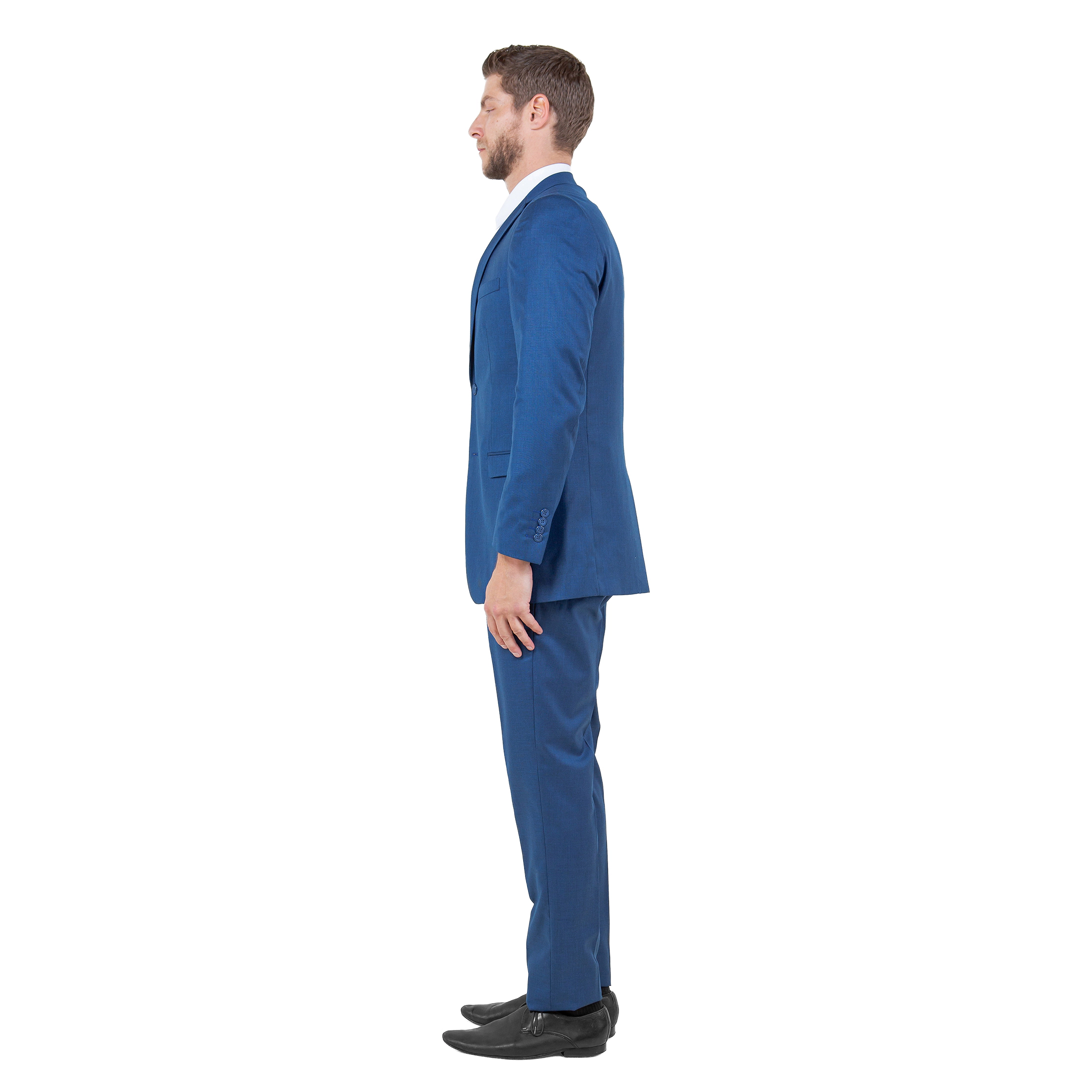 Tazzio Men’s Slim Fit 2-Pc. Sharkskin Suit Set