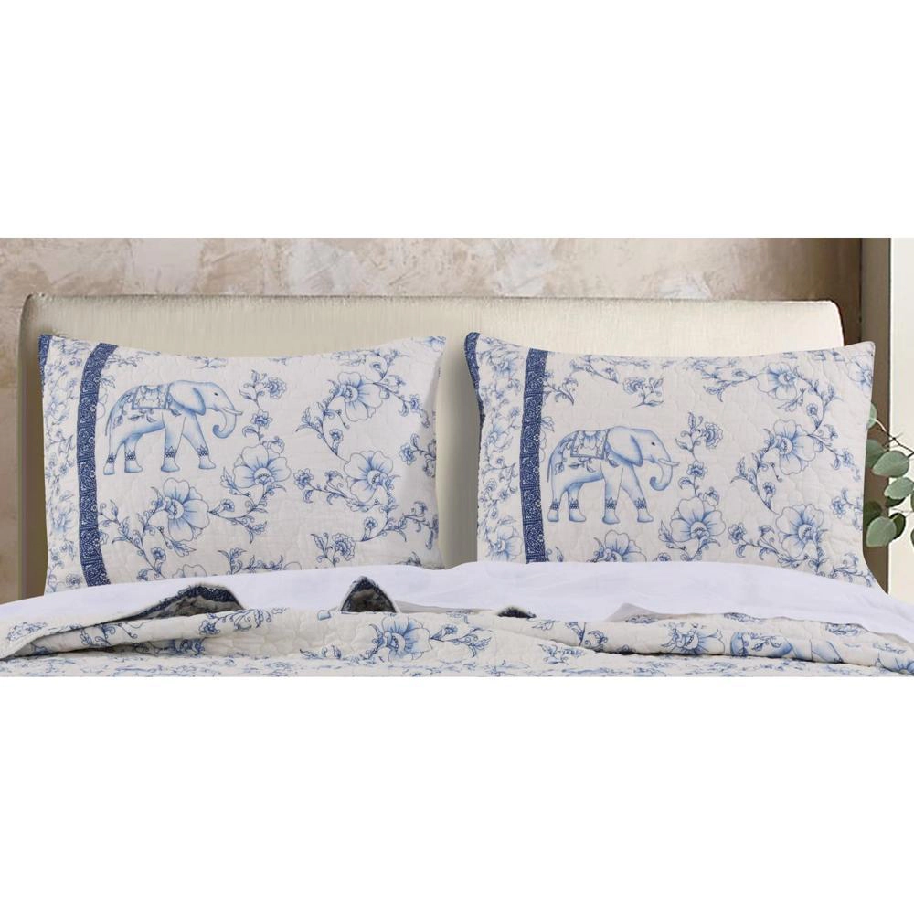 Greenland Home Fashion Saffi Pillow Sham - King 20x36", Blue