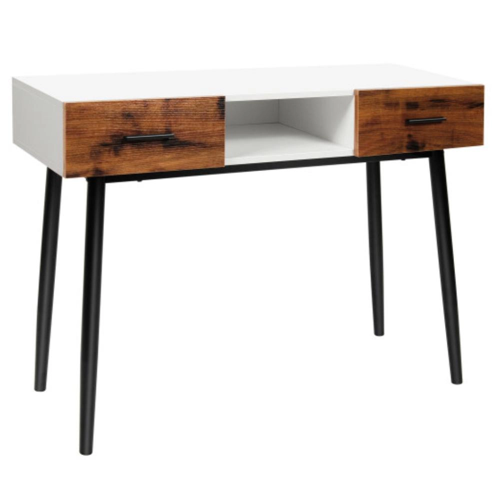 Hivvago Contemporary 42" Hallway Console with Dual Drawer Storage