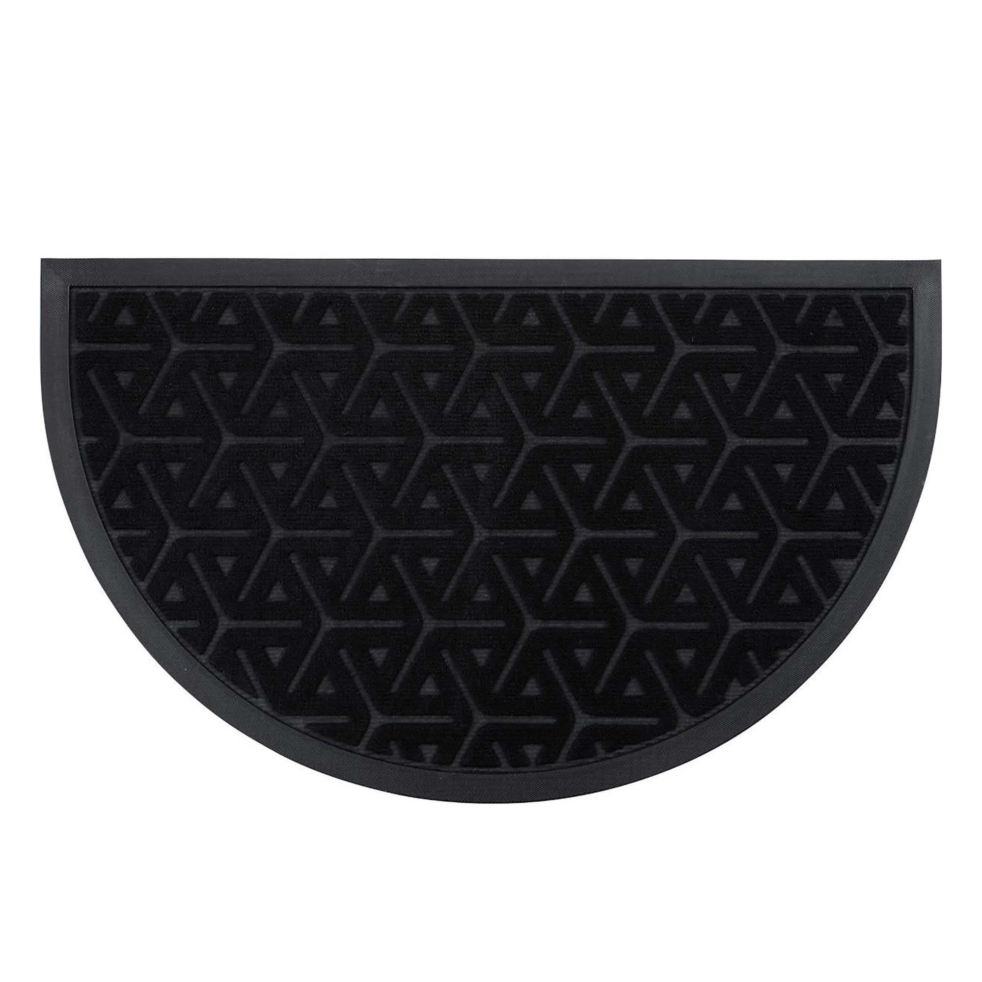 Evideco French Home Goods Black Wilson Polyester Doormat 30 x 18 Inches