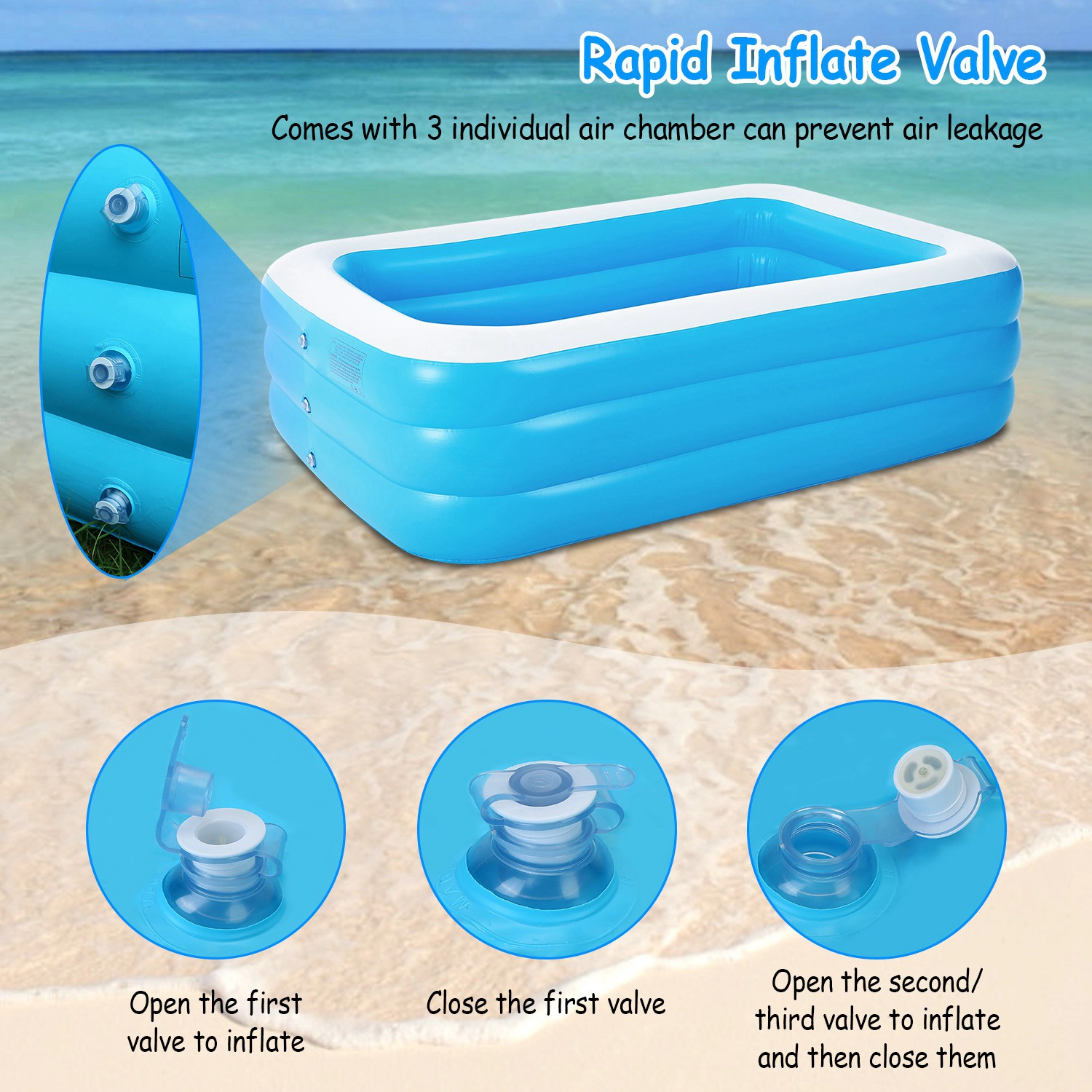 GBruno Large Family Inflatable Swimming Pool