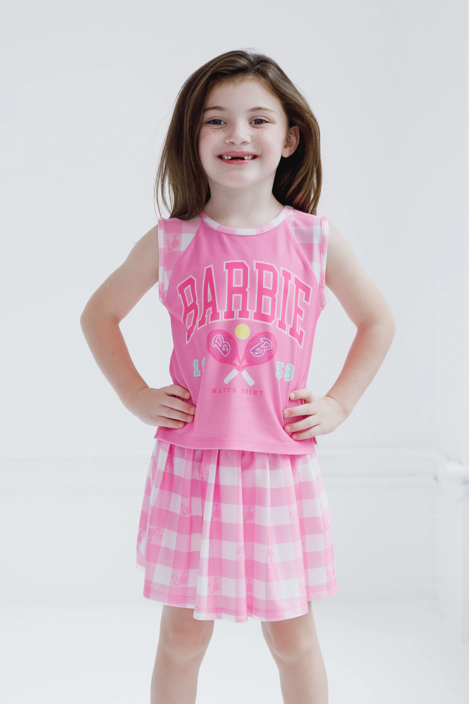 Barbie Girls' Athletic 2-Piece Tank Top and Skort Set