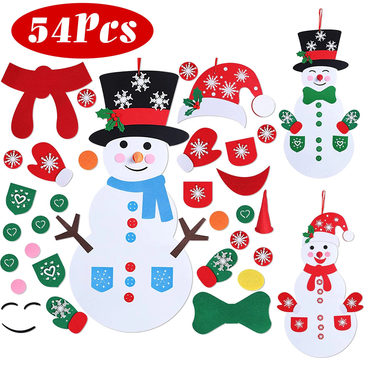 GBruno DIY Felt Christmas Snowman Decoration Kit