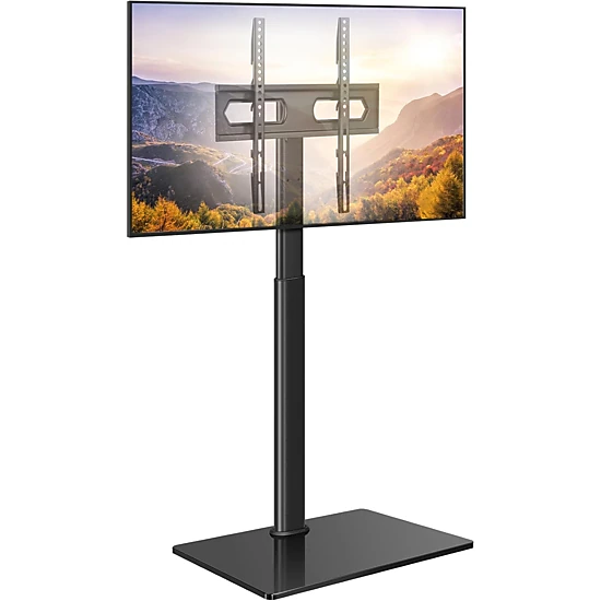 KKTONER Universal Floor TV Stand for 27 to 65 Inch TVs, Height Adjustable, Swivel, Max VESA 400x400mm, Holds up to 88 lb