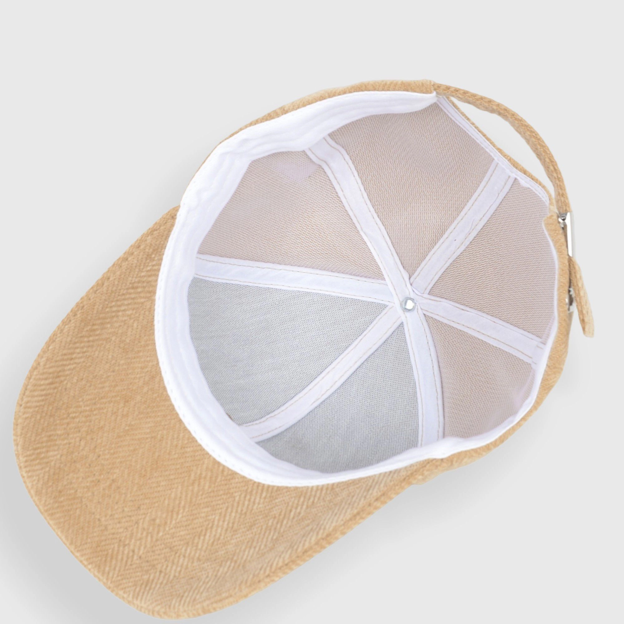 Anna-Kaci Women's Herringbone Baseball Cap with Bow Accent and Curved Brim