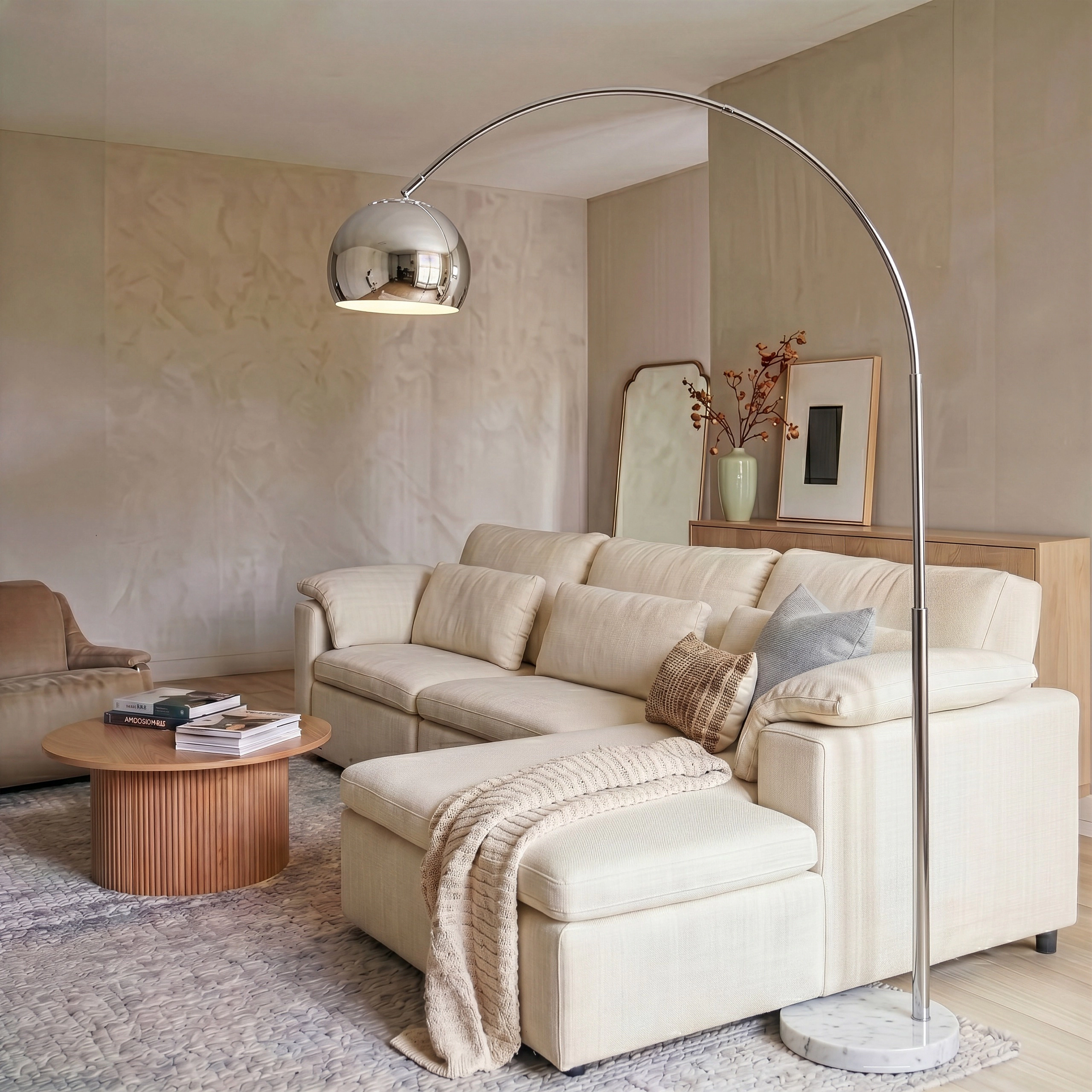 Brightech Olivia Marble Adjustable Floor Lamp