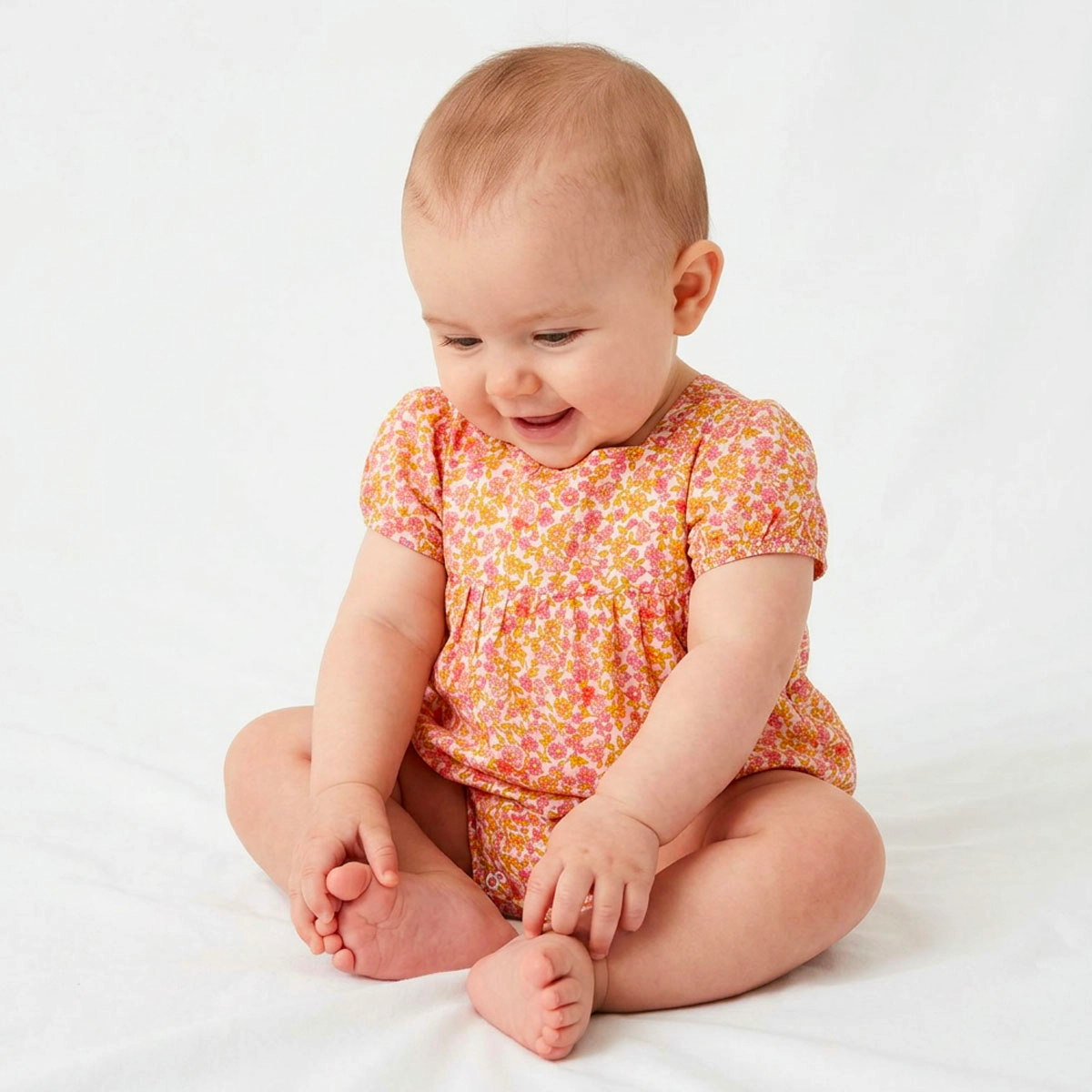 Rockets of Awesome Ditsy Floral Bubble For Baby Girl