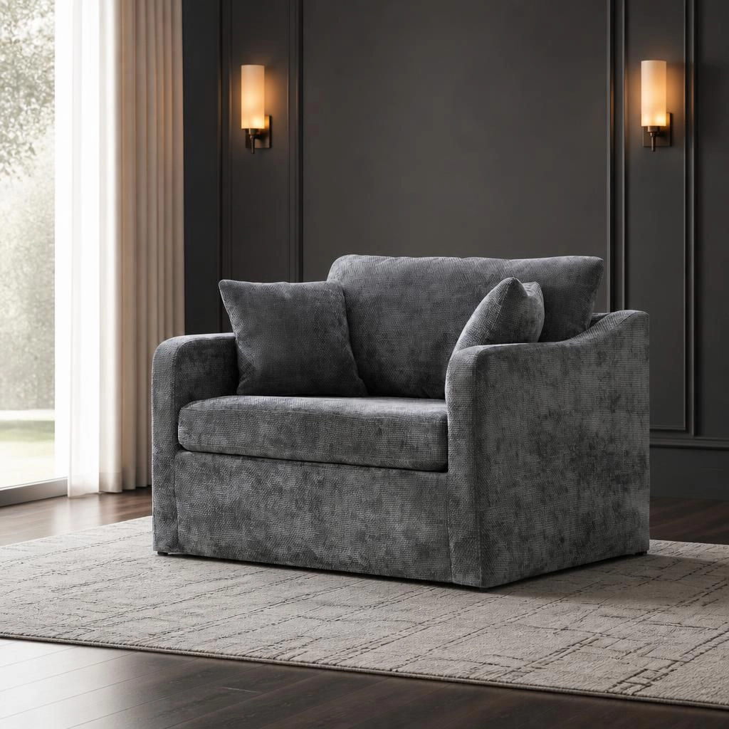GOODSILO Comfortable Upholstered Chenille Accent Chair