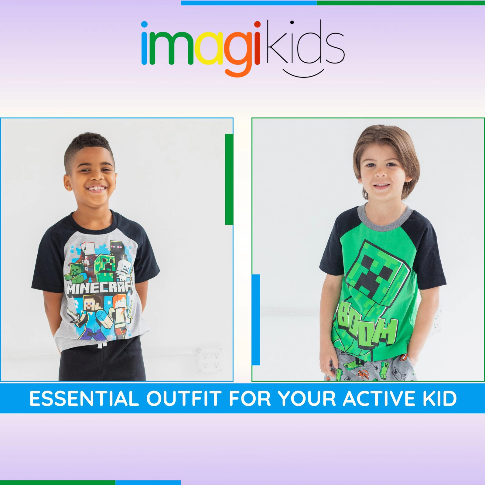 Minecraft Boys' 2-Piece T-Shirt and Shorts Set