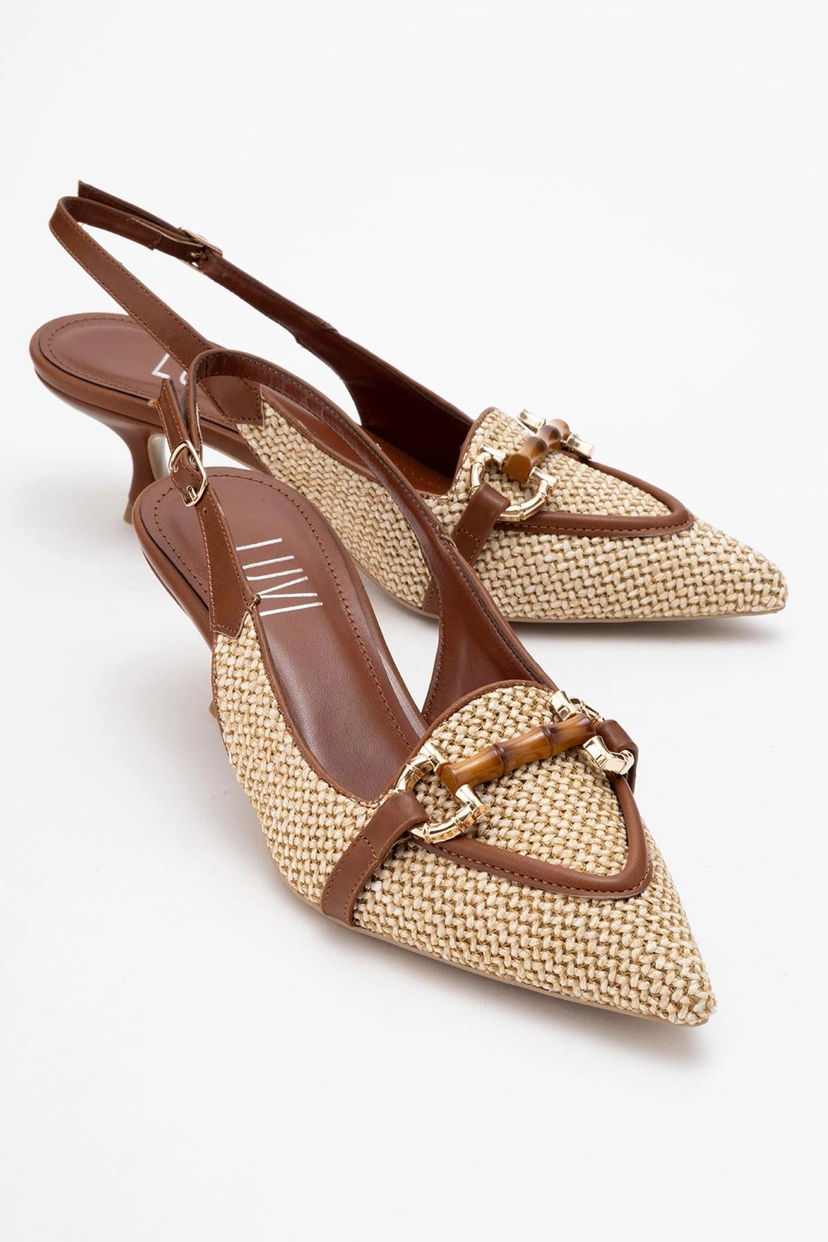 Prologue Shoes Womens Osca Pointed Toe Buckled Slingback Pump