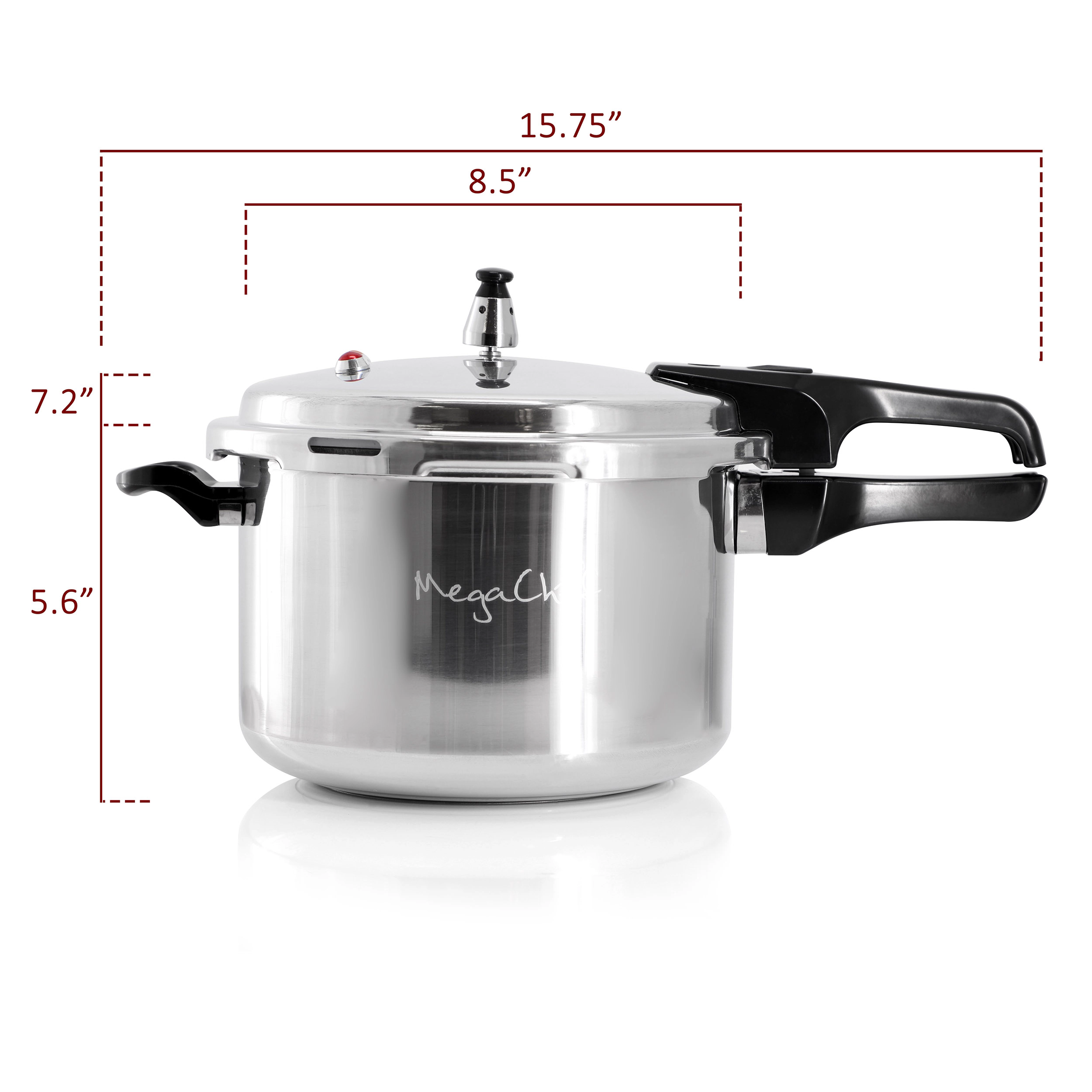 MegaChef Quart Aluminum Stovetop Pressure Cooker