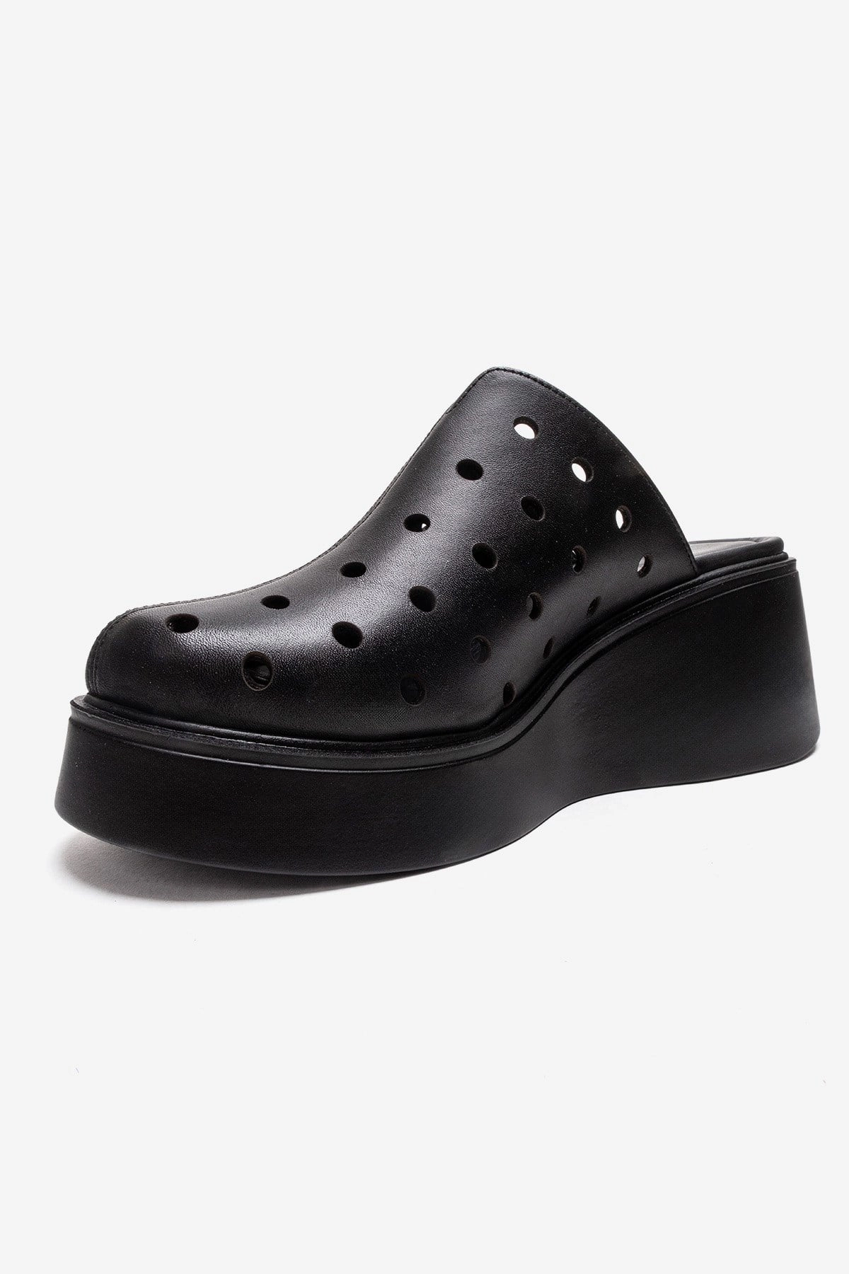 Forever & Always Womens Nives Leather Wedge Sandals