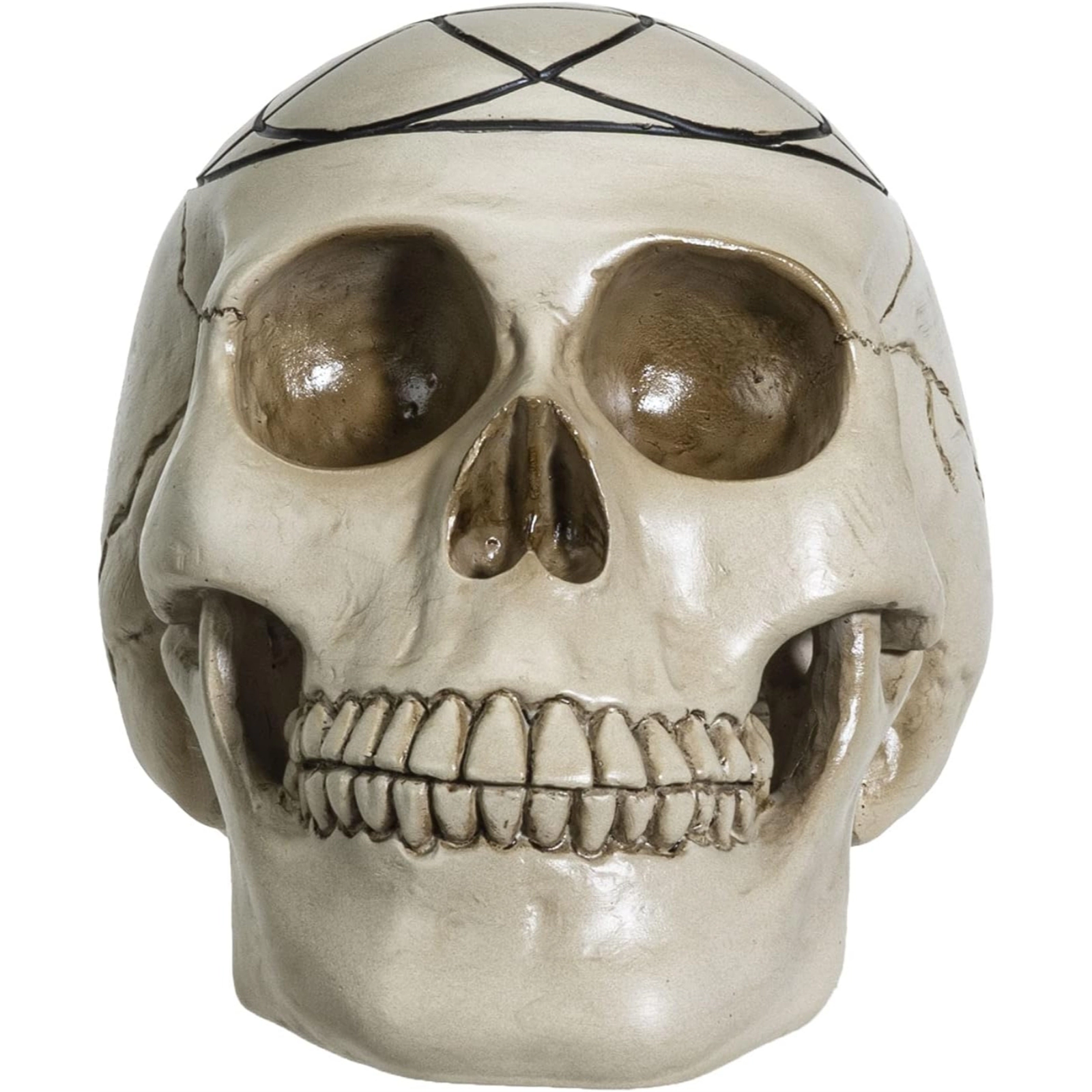 Pacific Giftware Sacred Geometry Seed of Life Human Skull Figurine 6.25 inch