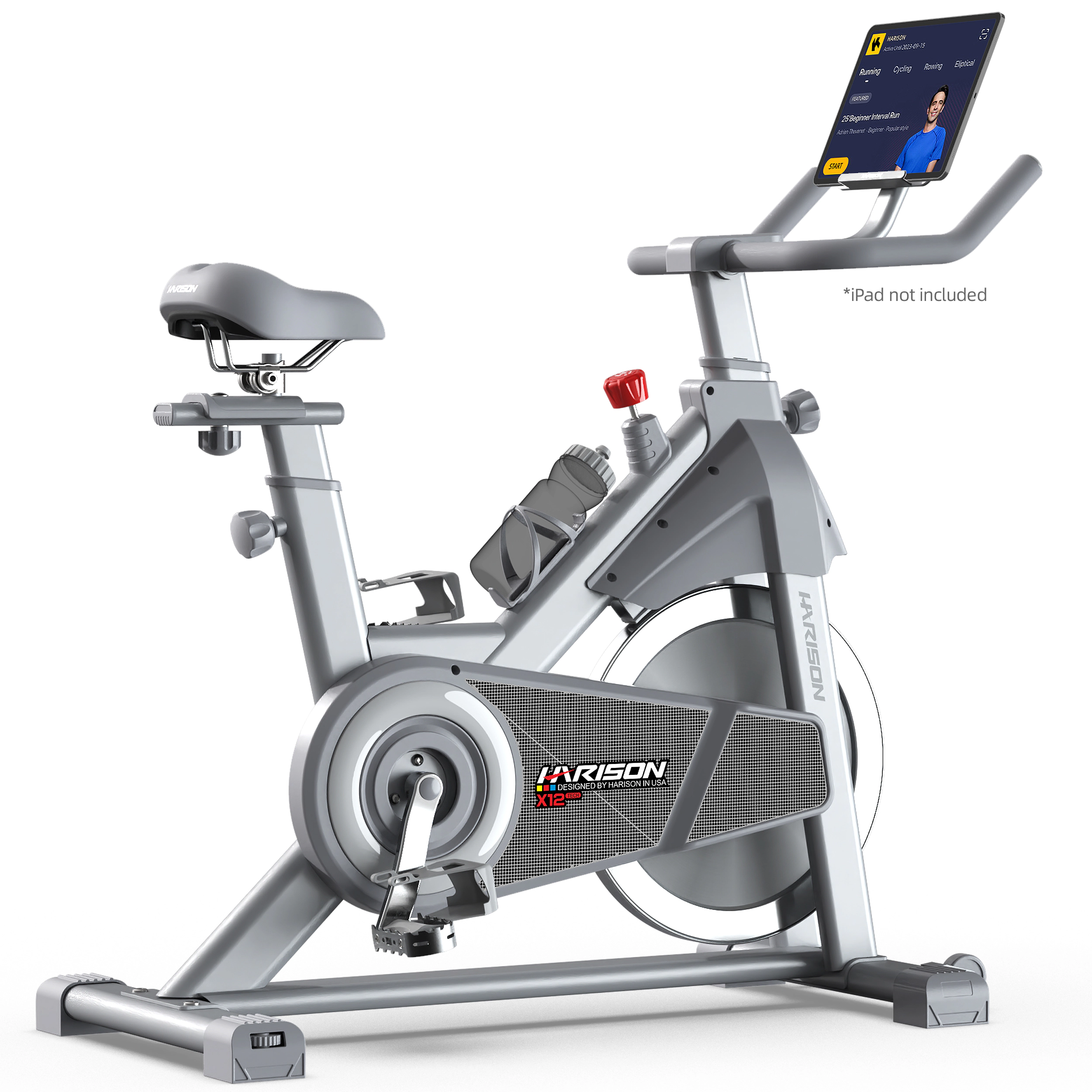 HARISON Magnetic Exercise Bike for Home 380 LB Capacity with Bluetooth, Stationary Bike with iPad Holder
