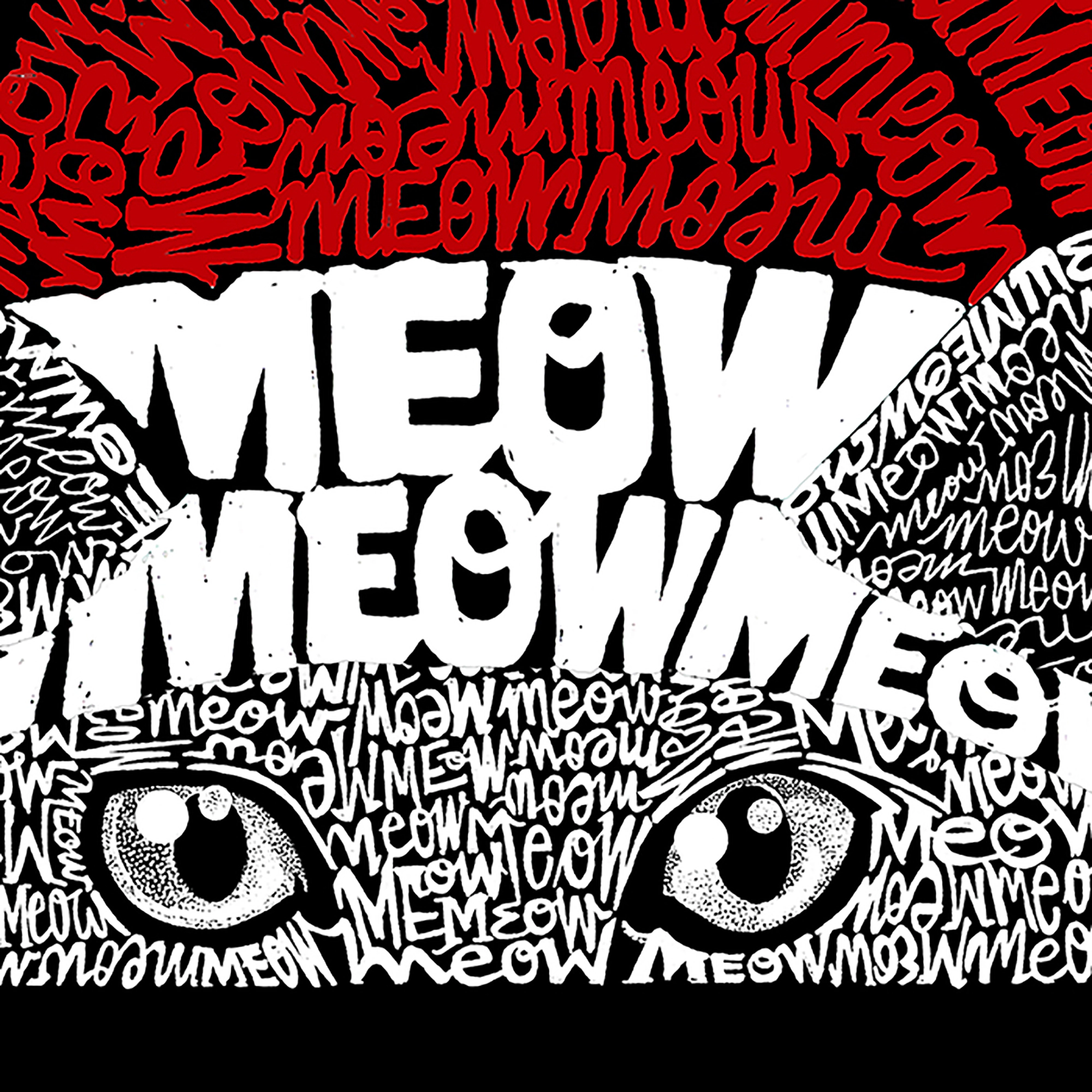 LOS ANGELES POP Art Men's Cotton/Poly Word T-Shirt - Christmas Peeking Cat
