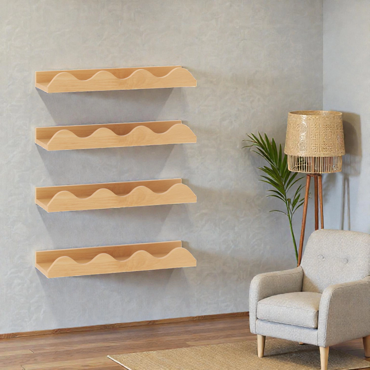 Hivvago Nursery Wall Shelves for Books and Toys