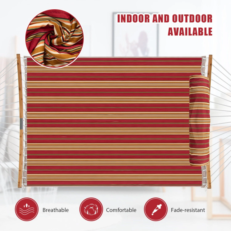 Hivvago Outdoor Hammock With Detachable Pillow-Red
