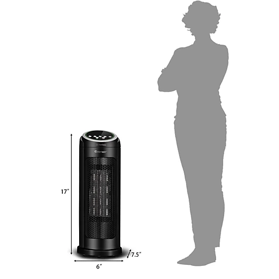SlickBlue 1500W Ceramic Space Heater with Remote Control and Timer