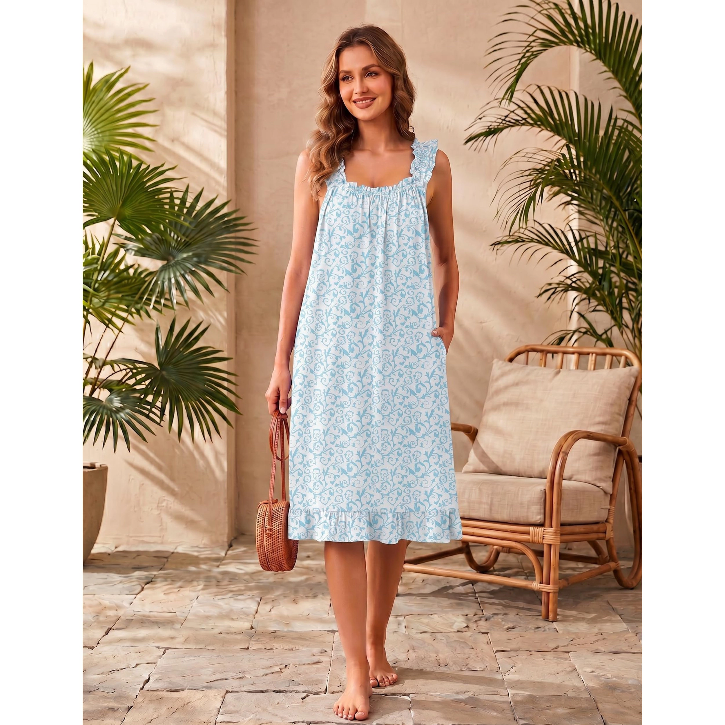 Ekouaer Women Nightgowns & Sleepshirts Victorian Night Gowns Dress Summer