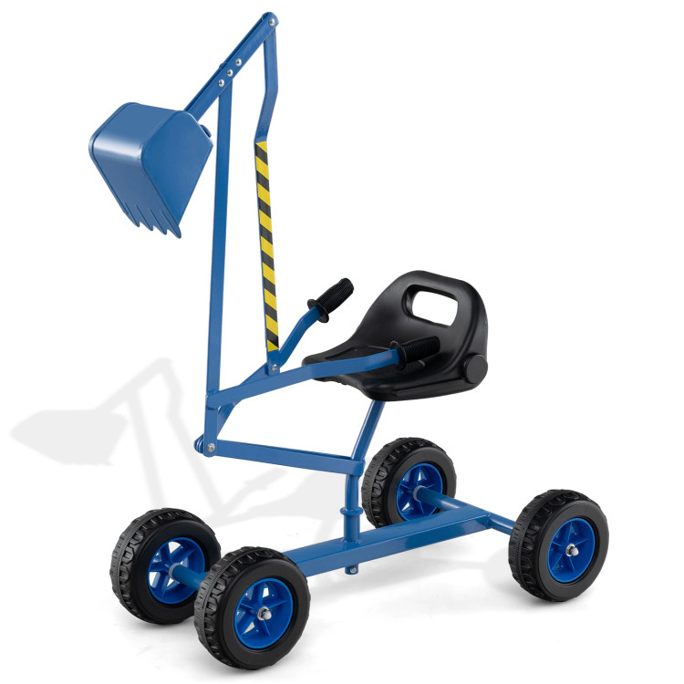Hivvago Sand Digger for Kids with 2-Handed Controls and Flexible Shovel