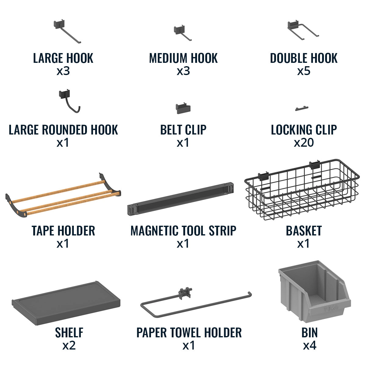 StoreYour 51" x 32" PRO Pegboard, 23 Attachments