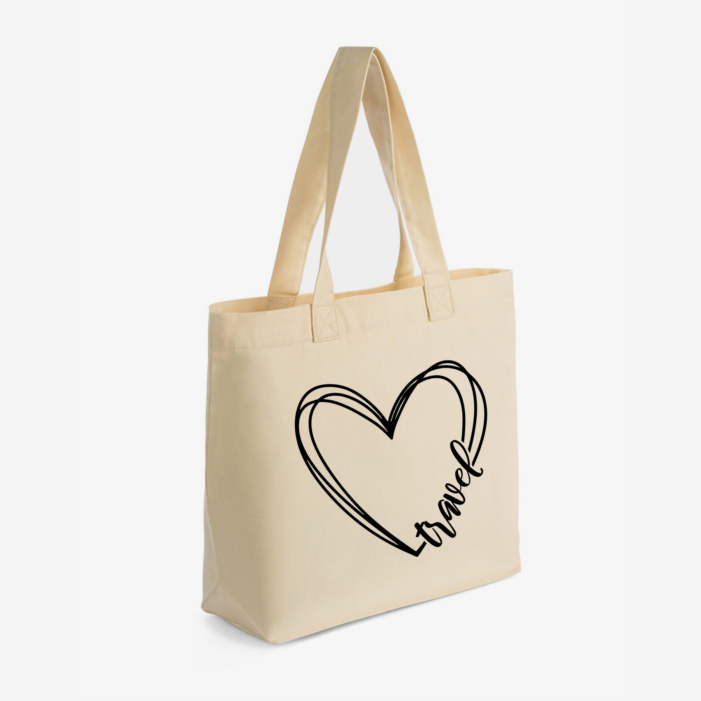 Simply Sage Market - Zippered Canvas Tote Travel Heart