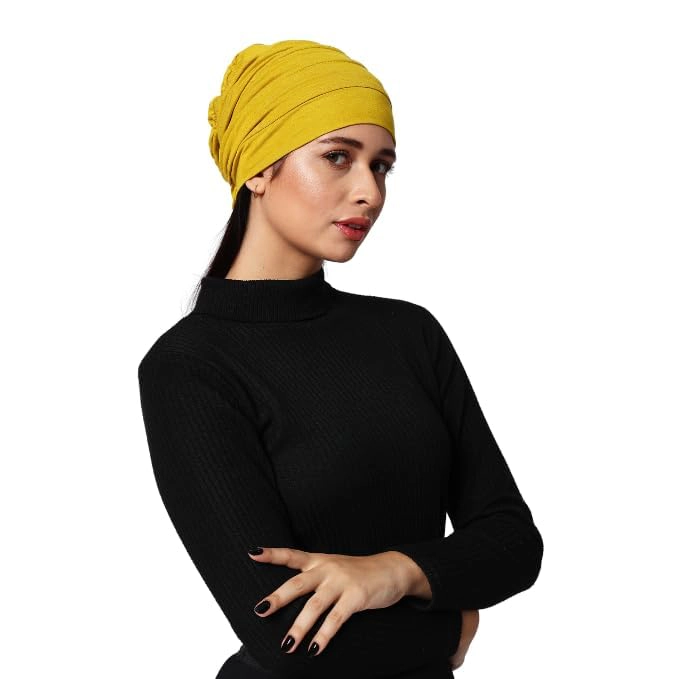 PIGFDK Chemo Silky Soft Slouchy Snood Cap Beanie For Women Cancer Hair Loss Turban Hat Headwear