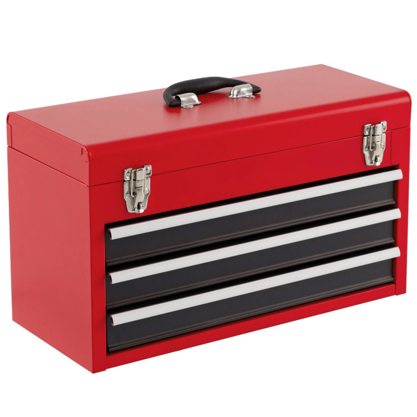 SUGIFT 3-Drawer Ball Bearing Slides Lockable Steel Portable Tool Chest 20.5-in x 8.5-in x 12-in 22-lb per Drawer Red