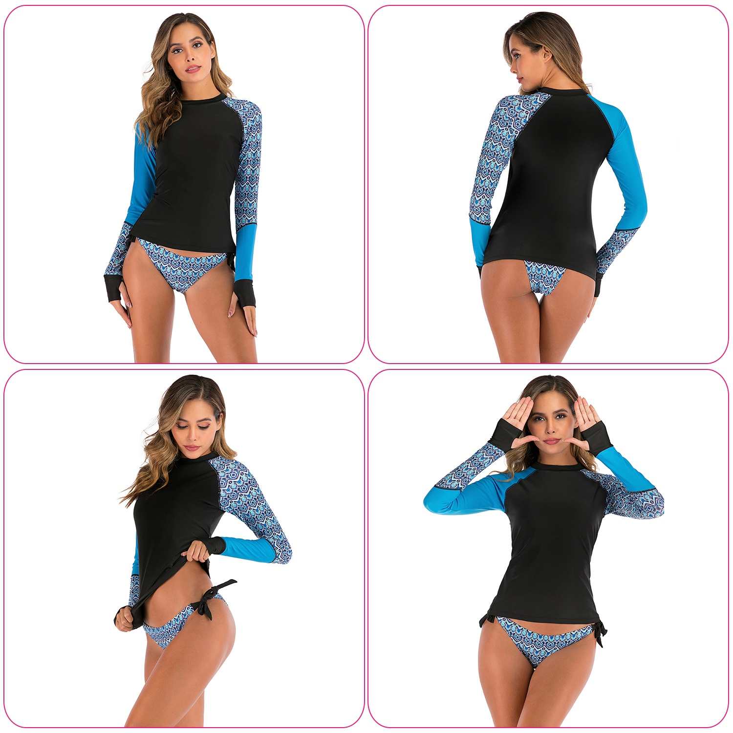 GBruno 2-Piece Long Sleeve Swim Shirt Set