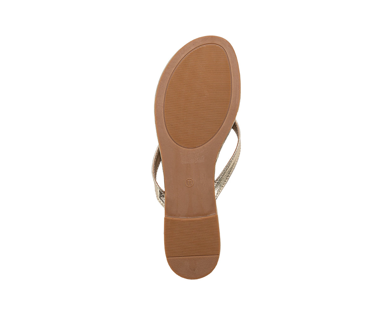 bebe Women's Flat Sandals with Shell Charm Detai