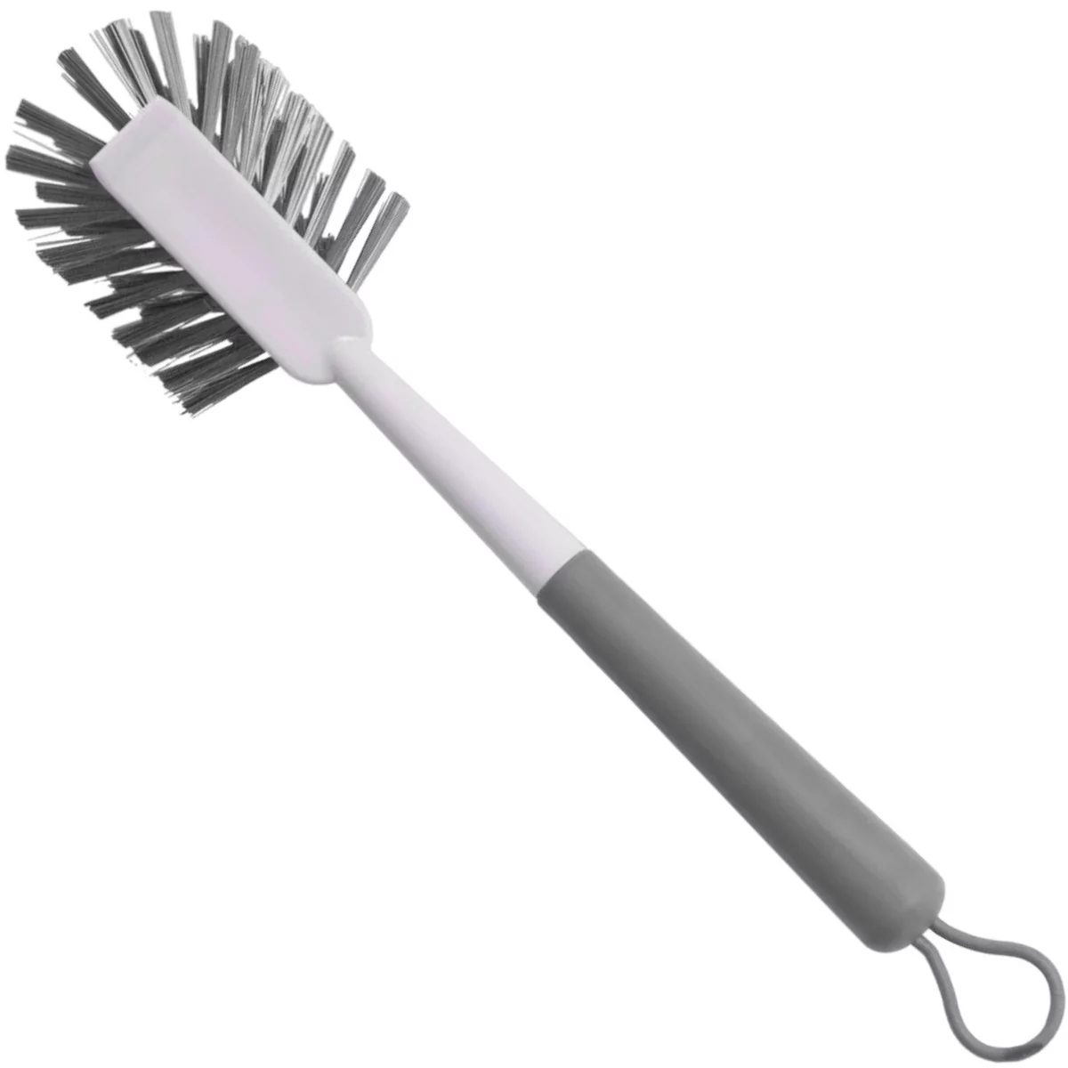 OU Multipurpose Scrub Brush, Heavy Duty Cleaning Brush for Bathroom & Kitchen Nonslip Soft Grip Handle Built-In Scraper