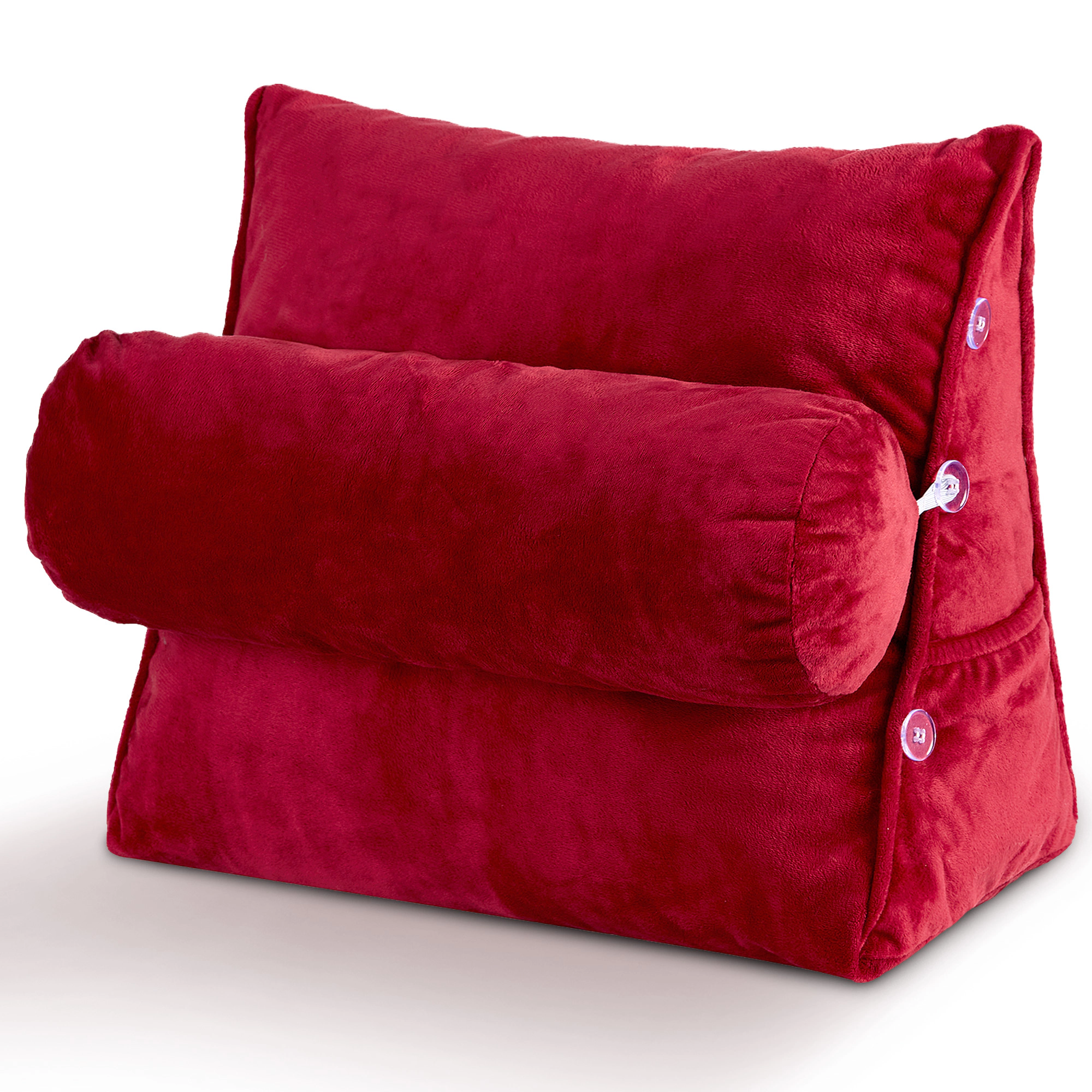 Cheer Collection Adjustable Wedge Reading Pillow with Detachable Bolster and Backrest Support