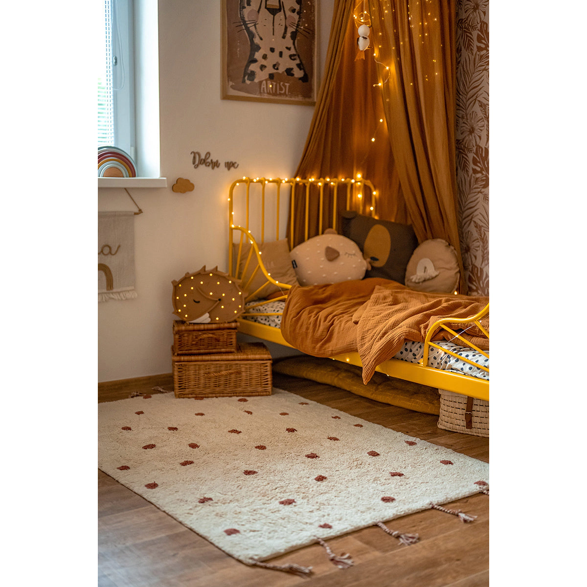 Nattiot Washable Cotton Rug Nümi Black