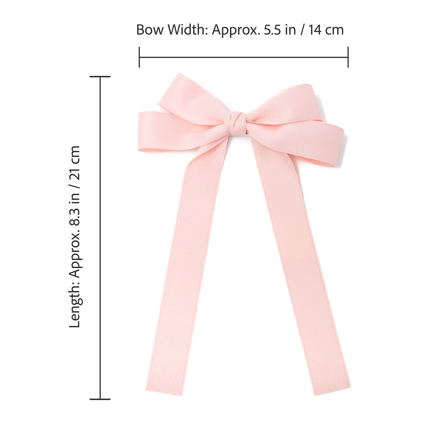 Puttisu Girls Classic Long Ribbon Bow Clip Gift Set