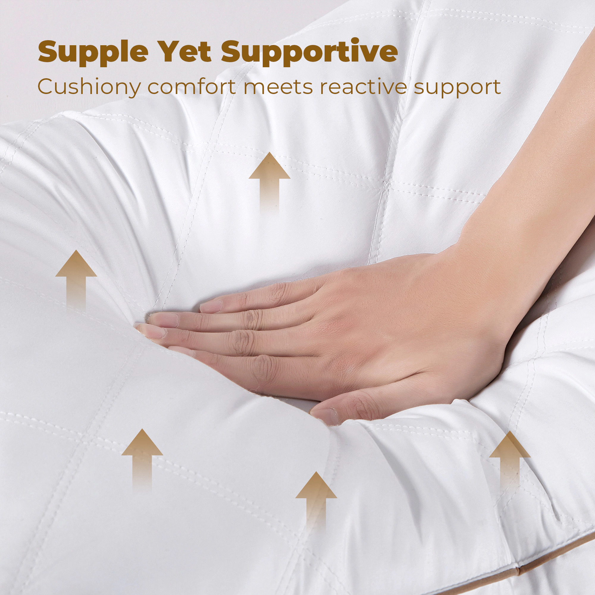 Peace Nest 2 Pack Feather and Down Medium Support Pillows