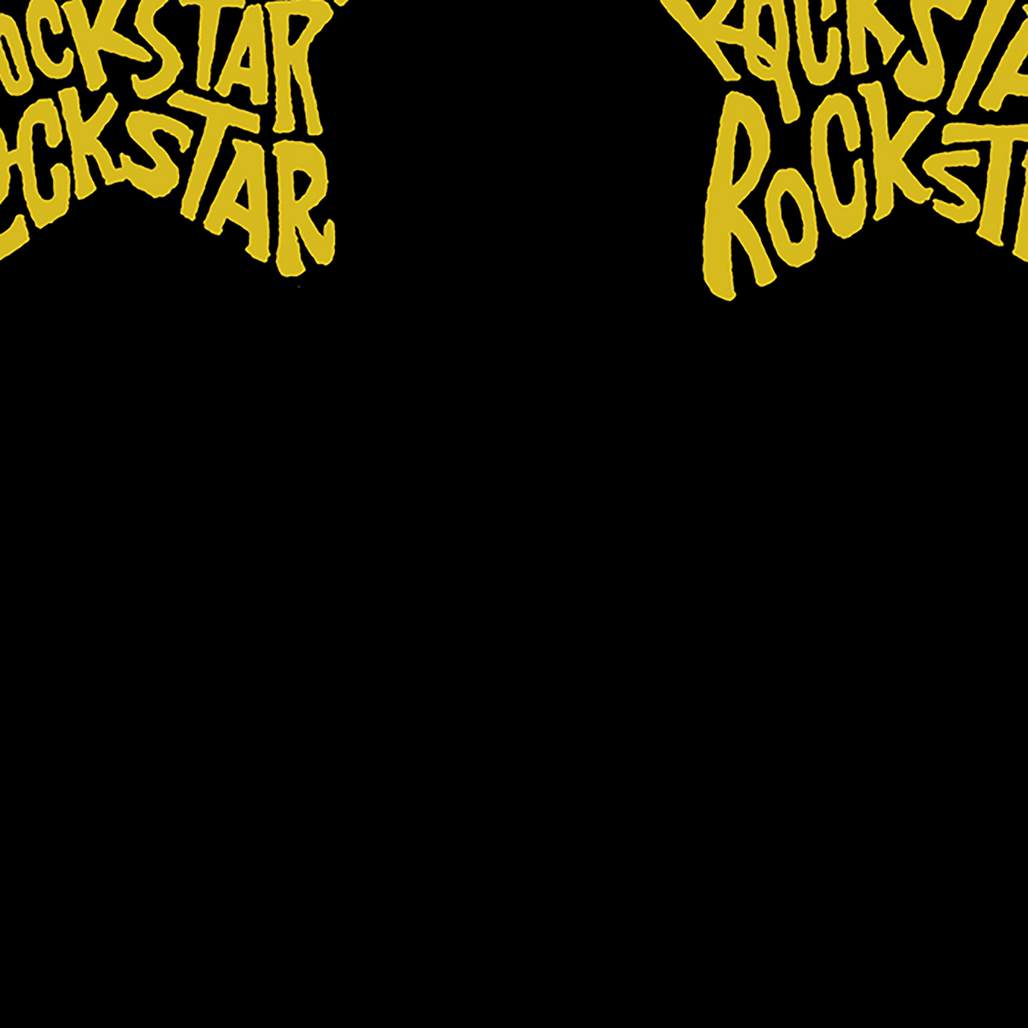 LA Pop Art Men's Rockstar Smiley Word T-Shirt, Crew Neck Short Sleeve, Regular Fit, 100% Cotton