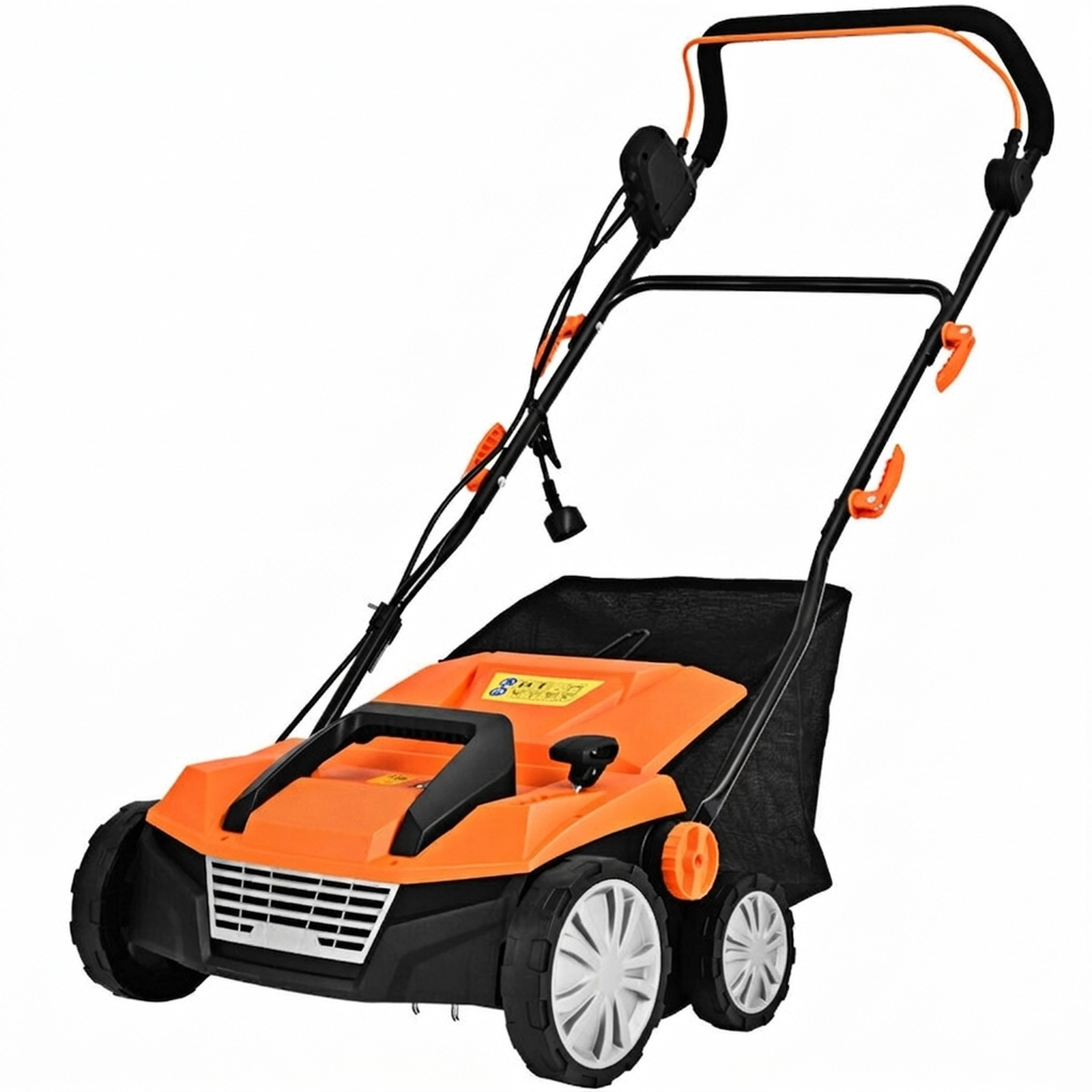 SUGIFT 15-in Orange 13-Amp Electric Lawn Scarifier with 50-L Collection Bag 49-in W 23-in D 34-in H