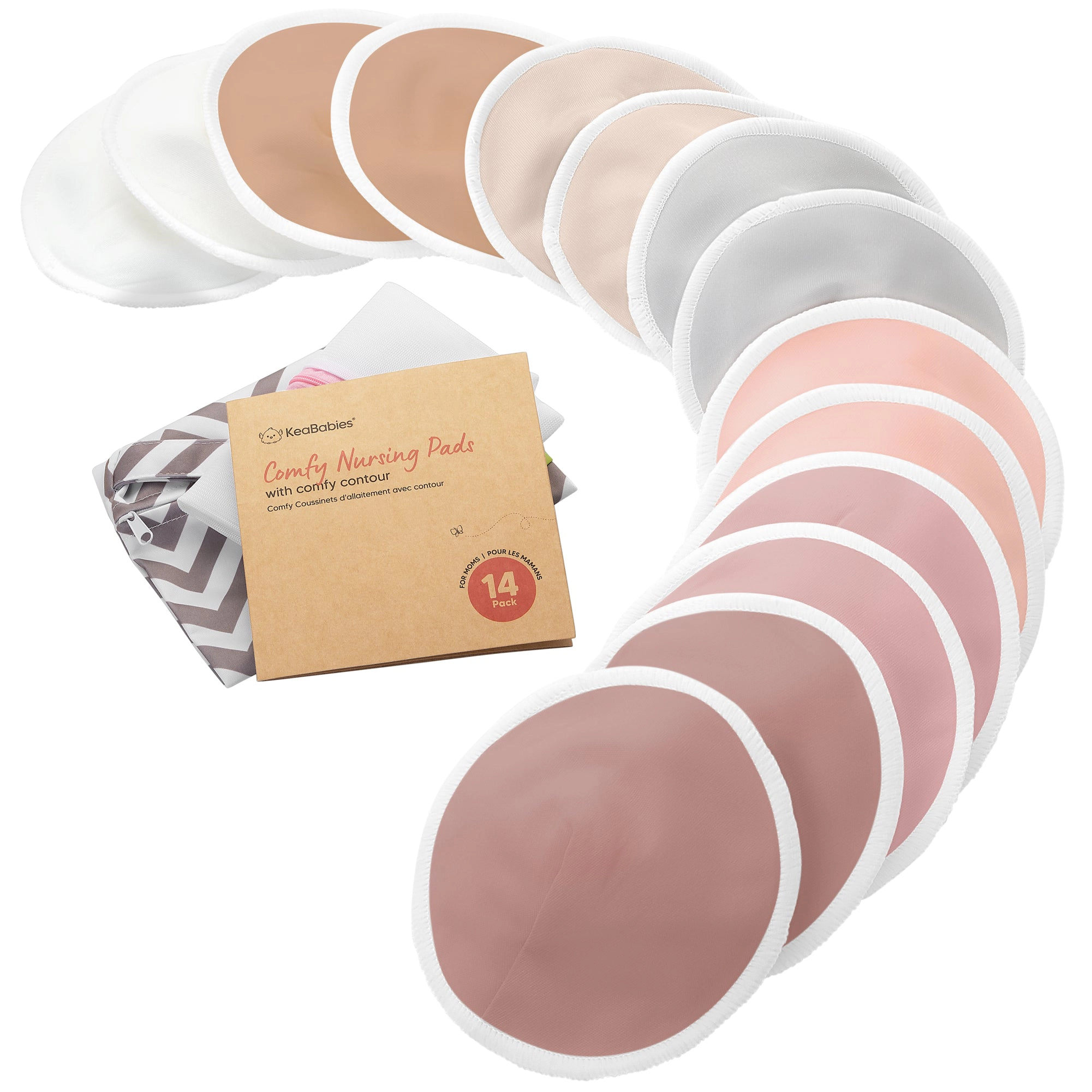 KeaBabies 14-Pack Comfy Nursing Pads (Lovelle)