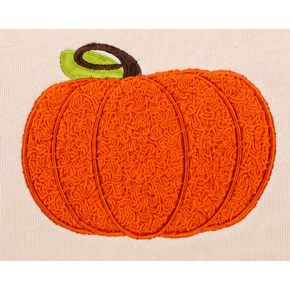Laurenza's Baby Boys First Halloween Romper with Pumpkin Appliqué